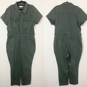Good American Olive Green Utility Jumpsuit